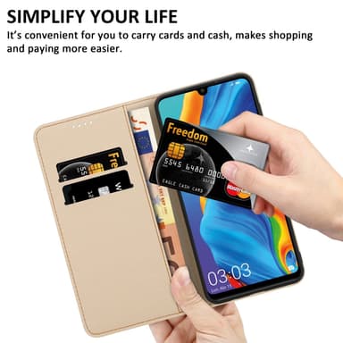 Huawei P30 LITE Plånboksfodral Skal (Svart)