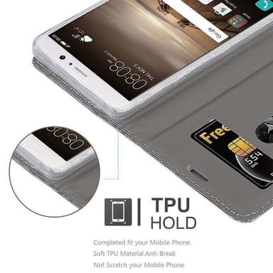Huawei MATE 9 Plånboksfodral Skal (Grå)