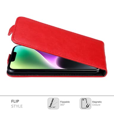iPhone 14 Flipfodral Skal (Röd)