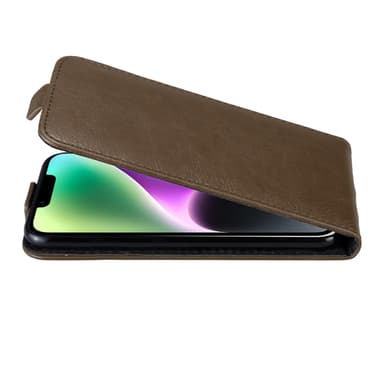 iPhone 14 Flipfodral Skal (Brun)