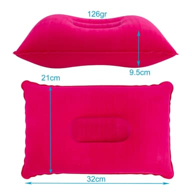 Kudde för nacken ergonomisk uppblåsbar Pillow (pink)