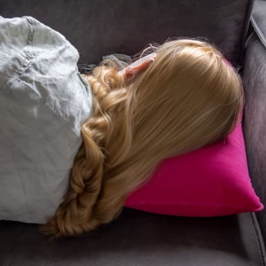Kudde för nacken ergonomisk uppblåsbar Pillow (pink)