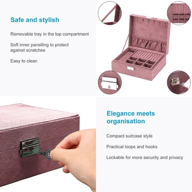 Smyckeskrin Smyckeskrin Tillbehörslåda (rosa)
