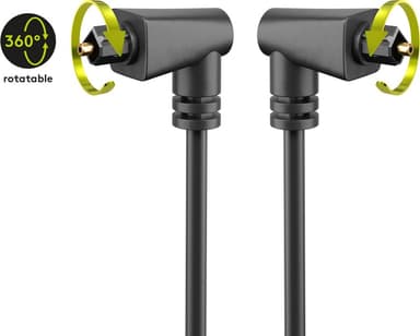 Toslink-kabel 2-faldigt vinklad och roterbar