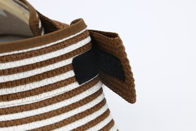 Solskärm stråhatt (one size) Brun/vit randig