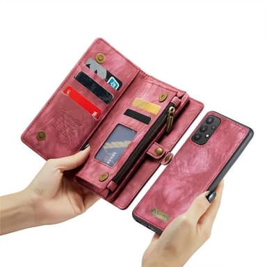 CaseMe mobilfodral 008 11-kort Samsung Galaxy A32 5G - Röd