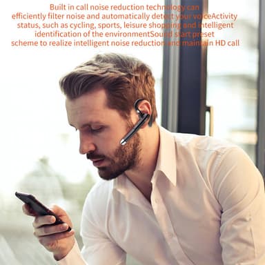 Öronsnäcka Bluetooth 5.1 Dual-Mic CVC 8.0 brusreducering Svart
