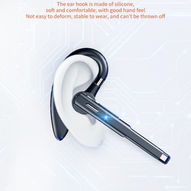 Öronsnäcka Bluetooth 5.1 Dual-Mic CVC 8.0 brusreducering Svart
