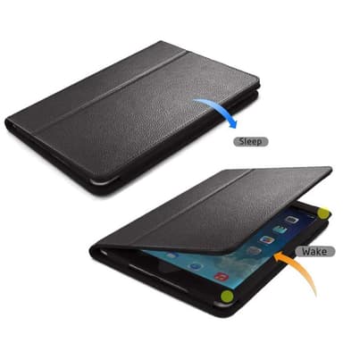 SKALO iPad Pro 12.9 (Gen 4/5/6) Duofold Litchi Fodral - Svart