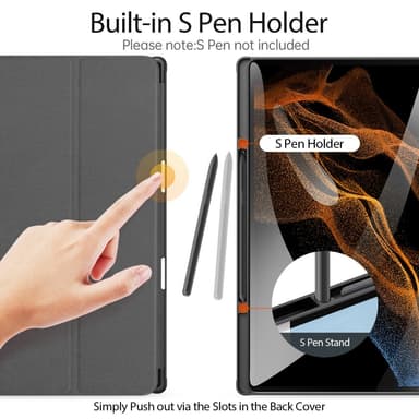 DUX DUCIS Samsung Tab S8 Ultra DOMO Series Trifold Fodral - Svart