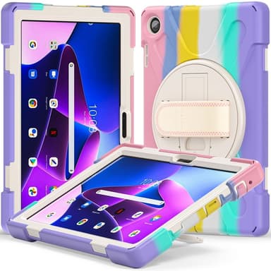 SKALO Lenovo Tab M10 (Gen 3) Extra Stöttåligt Armor Shockproof Skal - Rainbow