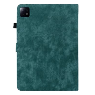 SKALO Xiaomi Pad 6 Cute Tiger PU-Läder Fodral - Grön