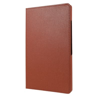 SKALO Samsung Tab A8 10.5 (2021/2022) 360 Litchi Fodral - Brun