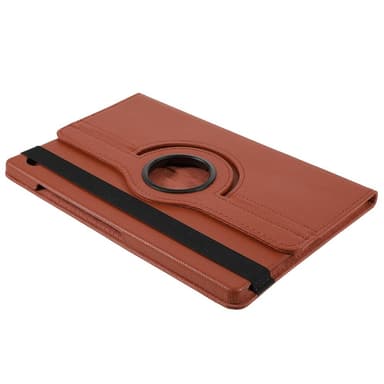SKALO Samsung Tab A8 10.5 (2021/2022) 360 Litchi Fodral - Brun