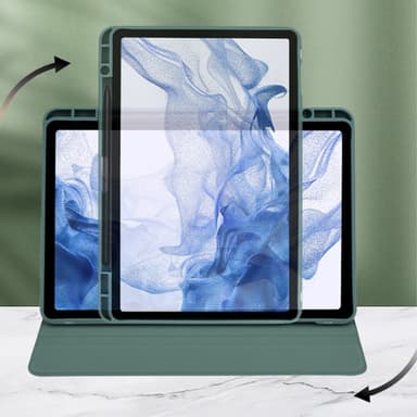 SKALO Samsung Tab S9+/S9+ FE 360 PU-Läder Fodral - Ljusblå
