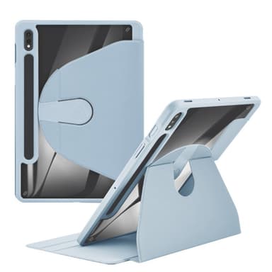 SKALO Samsung Tab S9+/S9+ FE 360 PU-Läder Fodral - Ljusblå
