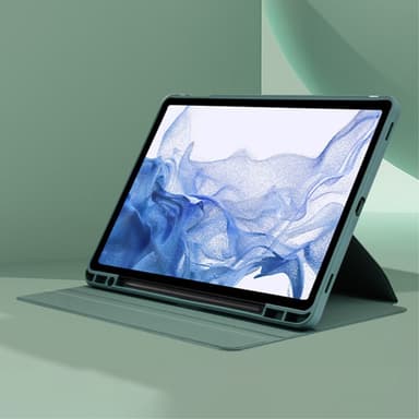 SKALO Samsung Tab S9+/S9+ FE 360 PU-Läder Fodral - Ljusblå