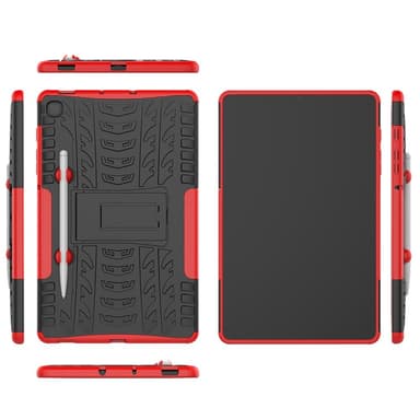 SKALO Samsung Tab S6 Lite Armor Däck Hybrid Skal - Röd