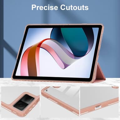 SKALO Xiaomi Redmi Pad Trifold Fodral med Transparent Baksida - Roséguld