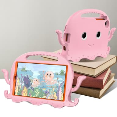 SKALO Samsung Tab A7 Lite 3D Cartoon Barnskal - Rosa