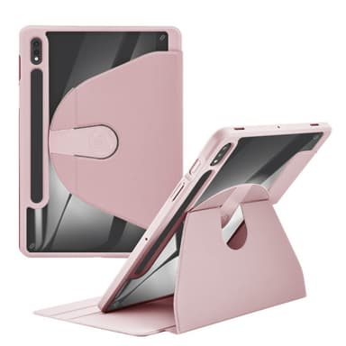 SKALO Samsung Tab S9+/S9+ FE 360 PU-Läder Fodral - Rosa