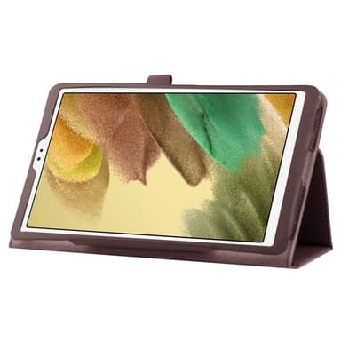 SKALO Samsung Tab A7 Lite Duofold Litchi Fodral - Brun
