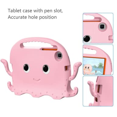 SKALO Samsung Tab A7 Lite 3D Cartoon Barnskal - Rosa