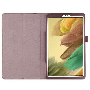 SKALO Samsung Tab A7 Lite Duofold Litchi Fodral - Brun