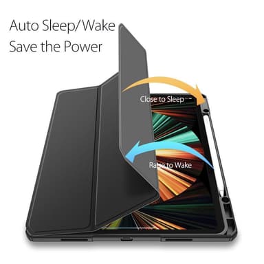 DUX DUCIS iPad Pro 12.9 (Gen 4/5/6) TOBY Series Trifold Fodral - Svart