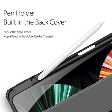 DUX DUCIS iPad Pro 12.9 (Gen 4/5/6) TOBY Series Trifold Fodral - Svart