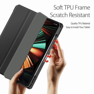 DUX DUCIS iPad Pro 12.9 (Gen 4/5/6) TOBY Series Trifold Fodral - Svart