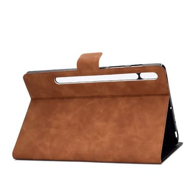 SKALO Samsung Tab S7/S8 PU-Läder Fodral - Brun