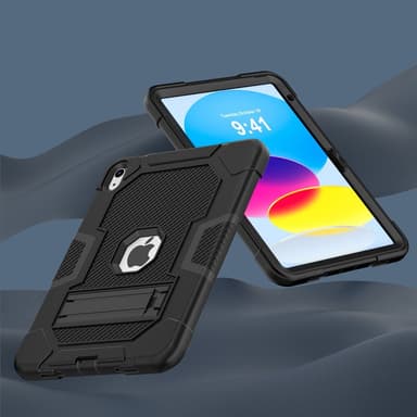 SKALO iPad 10.9 (2022) Extra Stöttåligt Armor Shockproof Skal - Svart