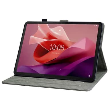 SKALO Lenovo Tab P12 Cute Tiger PU-Läder Fodral - Svart