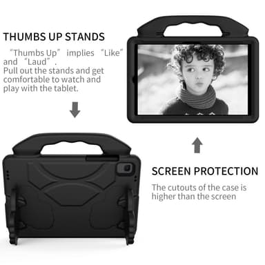 SKALO Samsung Tab A8 10.5 (2021/2022) Thumb Up Barnskal - Svart