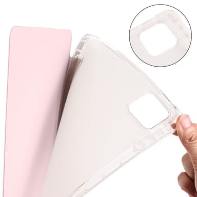 SKALO Xiaomi Pad 6 Trifold Fodral med Transparent Baksida - Rosa