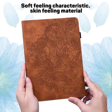 SKALO Google Pixel Tablet Mandala Fodral - Brun