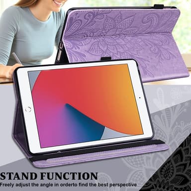 SKALO iPad 10.2 Mandala Fodral - Lila