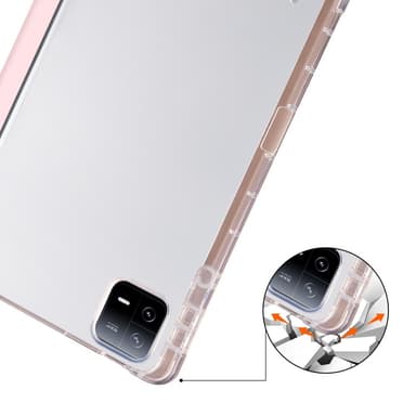 SKALO Xiaomi Pad 6 Trifold Fodral med Transparent Baksida - Rosa