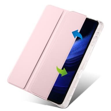 SKALO Xiaomi Pad 6 Trifold Fodral med Transparent Baksida - Rosa