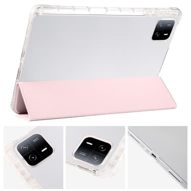 SKALO Xiaomi Pad 6 Trifold Fodral med Transparent Baksida - Rosa