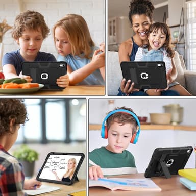 SKALO iPad 10.9 (2022) Extra Stöttåligt Armor Shockproof Skal - Svart