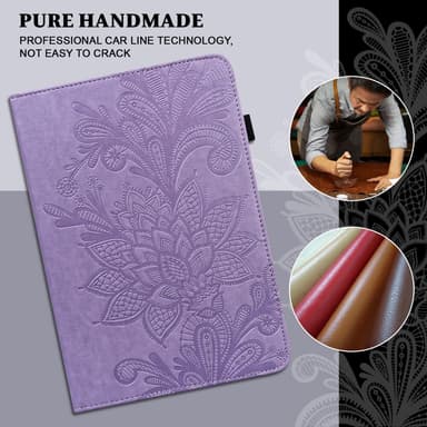 SKALO iPad 10.2 Mandala Fodral - Lila
