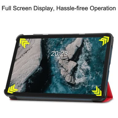 SKALO Nokia T20 Trifold Fodral - Röd