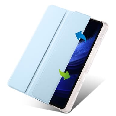 SKALO Xiaomi Pad 6 Trifold Fodral med Transparent Baksida - Ljusblå