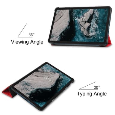 SKALO Nokia T20 Trifold Fodral - Röd