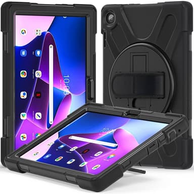 SKALO Lenovo Tab M10 (Gen 3) Extra Stöttåligt Armor Shockproof Skal - Svart
