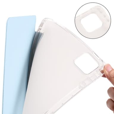 SKALO Xiaomi Pad 6 Trifold Fodral med Transparent Baksida - Ljusblå