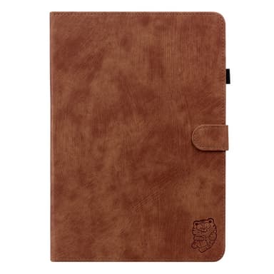 SKALO Xiaomi Pad 6 Cute Tiger PU-Läder Fodral - Brun