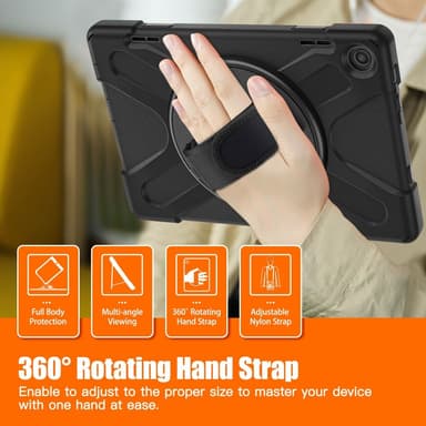SKALO Lenovo Tab M10 (Gen 3) Extra Stöttåligt Armor Shockproof Skal - Svart